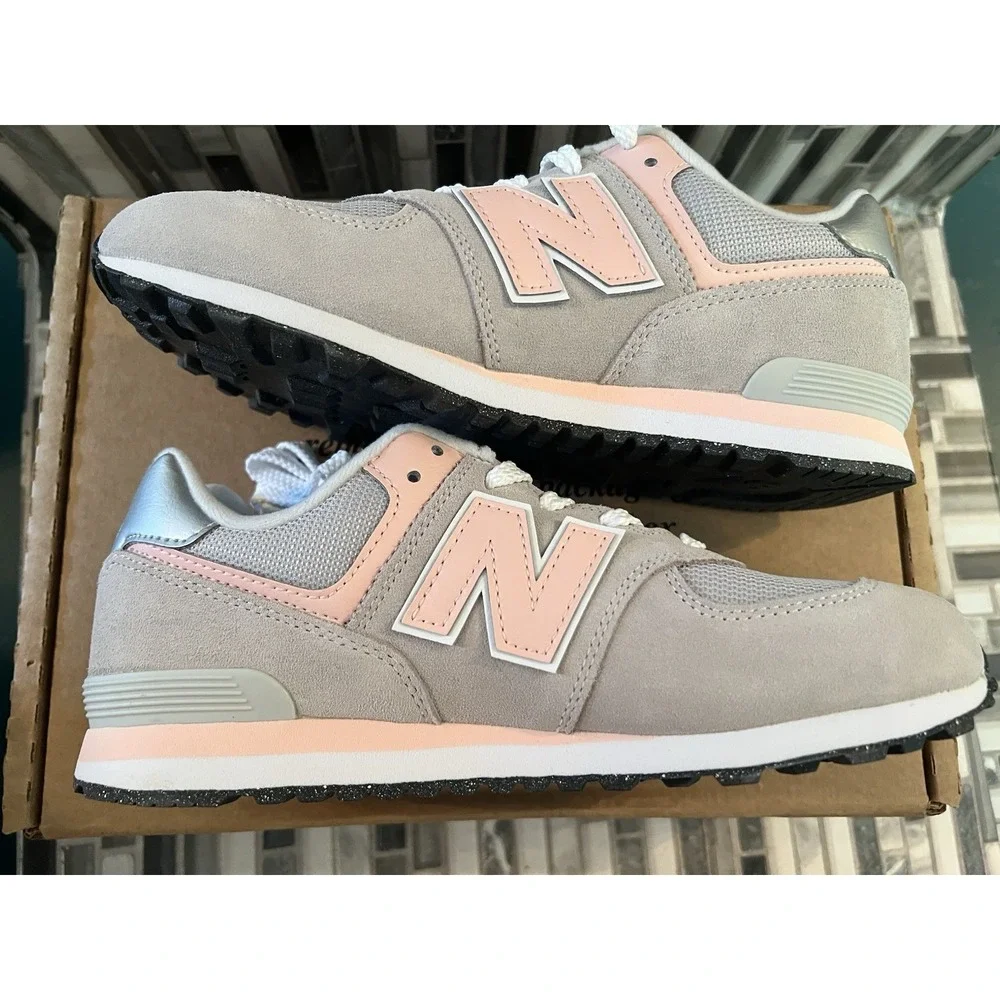 New Balance Kids Grey and Pink Rain & Snow Boots Style Sneakers